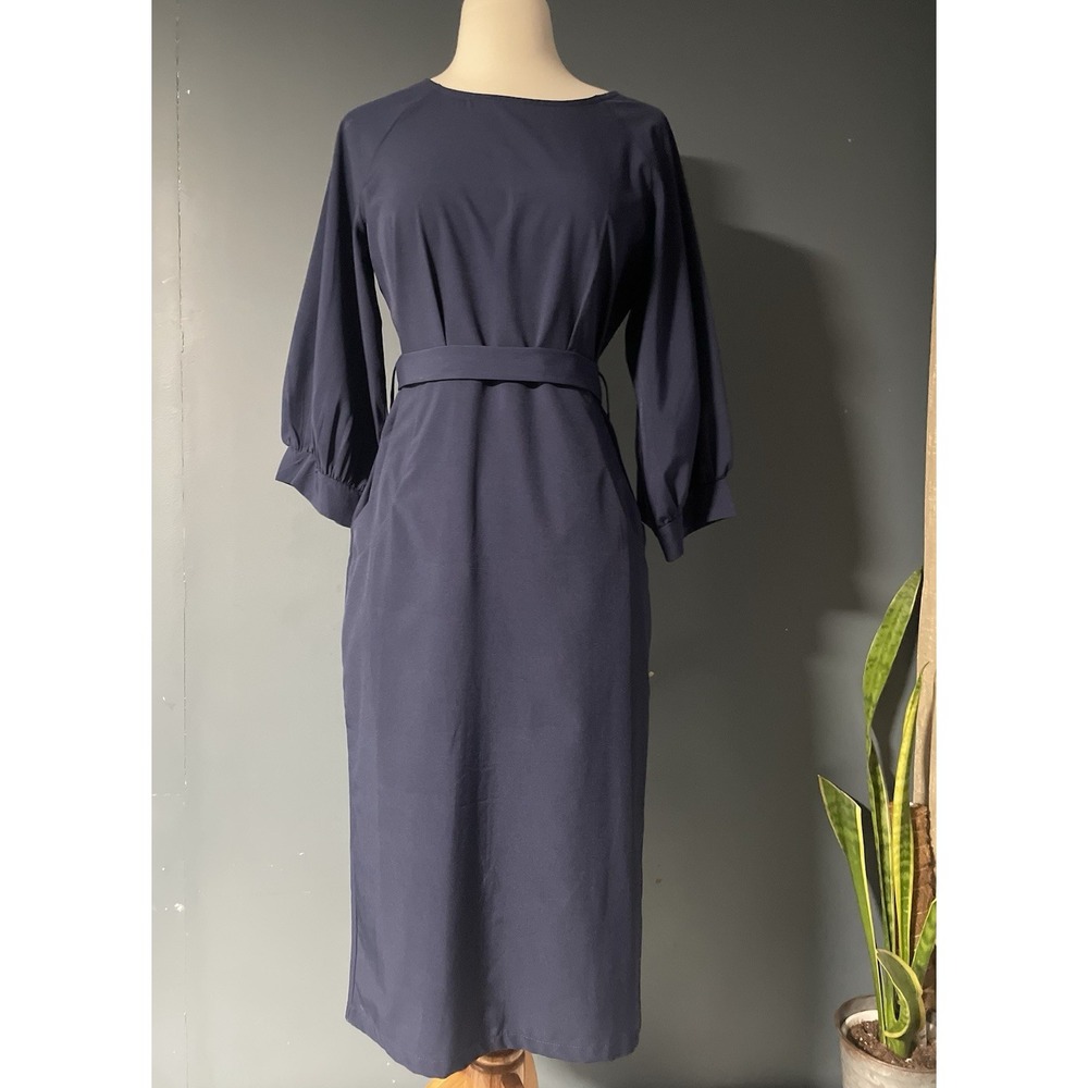 navy‎ blue formal dress